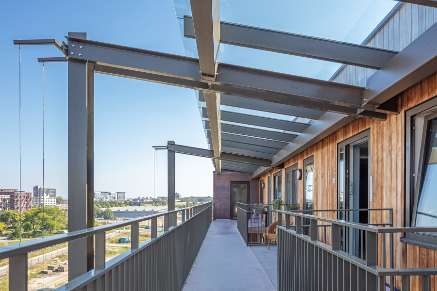 gevel appartementen Amstelkwartier