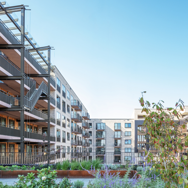 gevel appartementen Amstelkwartier